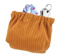 Sac de rangement élastique de voyage, petit sac de rangement en velours côtelé | Sac de rangement Organisateur pour petits élastiques en velours côtelé,Sac cosmétique de poche de voyage Bo, Café, Fare