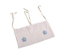 Sac de rangement en coton confortable à double poche pour bébé pour berceau, poussette, jouets essentiels et lingettes