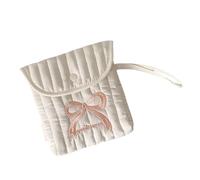 Sac de rangement en coton doux avec nœuds papillon brodés à la mode pour femme, b, Beauté de masse