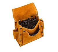 Sac de rangement en cuir de vachette pour outils de travail du bois, résistant à l'usure, sac banane épais pour outils de construction