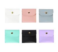 Sac De Rangement En Cuir Pu 6 Pièces, Mini Sac De Rangement, Sac De Rangement De Bijoux, Sac De Rangement Cadeau, Sac D'Emballage De Bijoux