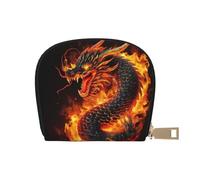 Sac de rangement en cuir PU avec motif dragon chinois pour femme avec fermeture éclair, blanc, Taille unique
