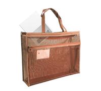 Sac de Rangement en Filet avec Fermeture éclair - 17 x 13 x 4,4 Pouces - Sac de Rangement Transparent avec poignée et Fermeture éclair - Sac de Projet A3 pour l'école, Les Puzzles, Les