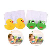 Sac de rangement en filet résistant aux moisissures pour le bain de bébé, ventouses solides pour garder les jouets de baignoire et les jouets secs et sans bactéries.