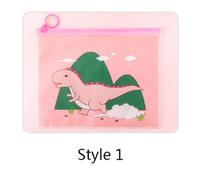 Sac De Rangement En Forme De Dinosaure, 1 Pièce, Sac De Rangement Créatif En Forme De Dessin Animé De Dinosaure, Sac Transparent Pour Fichiers En Anneau, Joli Sac De Papeterie Pour Étudiant Rose, Four