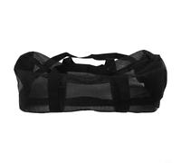 Sac de rangement en maille de nylon de grande capacité pour équipement de plongée sous-marine avec poignées et bretelles pour activités de gym, plage, natation et plongée (noir)