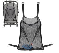 Sac de rangement en maille pour poussette, sangles réglables, conteneur de rangement de grande capacité pour couches, jouets, collation, filet de cargaison, accessoires de poussette pour parents et
