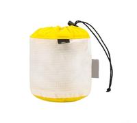 Sac de rangement en nylon 15D étanche avec cordon de serrage et revêtement en silicone résistant aux déchirures pour voyage, camping (jaune)