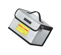 Sac de rangement en tissu ignifuge à double couche avec poignée compacte et fermeture éclair sécurisée