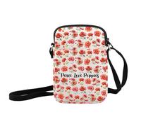 Sac de rangement en toile avec fermeture éclair Motif coquelicots Rouge, Coquelicots Cb UK, Trousse de maquillage