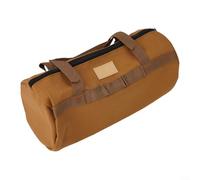 Sac de rangement en toile avec poignée pour piquets de camping, marteau, corde, double couche de protection pour sécuriser les outils (kaki)