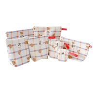 Sac de rangement en toile - Ours/écureuils coréens - Organiseur essentiel pour bébé - Étanche - Voyage - Pochette de rangement étanche - Pochette à couches