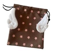 Sac de rangement en toile résistant à la poussière pour articles de toilette avec cordon de serrage pour étudiants, accessoires de voyage, étoiles bleues