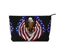 Sac de rangement en velours côtelé avec motif aigle patriotique - Grande capacité - Tendance et imperméable, Noir , Taille unique