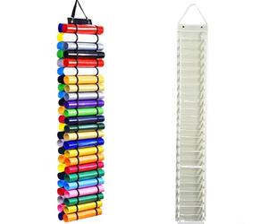 Sac de rangement en vinyle à suspendre avec design enroulable avec film de transfert thermique, tissu Oxford et PVC pour un rangement efficace à la maison ou au bureau (violet)
