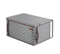 Sac De Rangement Épais Non Tissé Pour Couette,1 Pièce,Sac D'emballage Pour Vêtements De Grande Capacité,Sac De Bagages D'organisation - Type Black And White-60x45x25cm