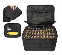 Sac de rangement étanche avec sacs de voyage en éponge personnalisés, mallette à outils EVA de grande capacité à trois couches, boîte à fermeture éclair, étui de transport anti-odeur Orange-L