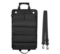 Sac de rangement étanche et robuste avec sangle réglable, quatre grands compartiments et deux poches amovibles, conçu pour un transport et un rangement faciles (noir)