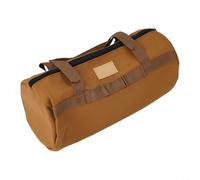 Sac de rangement extérieur en toile pour piquets de tente, marteau, corde et clous de sol avec double couche renforcée (kaki)