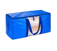 Sac de rangement extra large avec fermeture éclair et poignées de transport pratiques pour économiser de l'espace Bleu Orange Convient aux vêtements (bleu)
