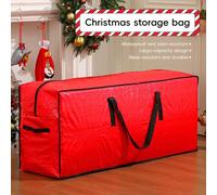 Sac de rangement extra large pour sapin de Noël avec fermeture éclair et poignées, sac de rangement pour cadeaux/couronnes/papier cadeau de fête, pour le rangement de la saison de Noël, le garage, le 