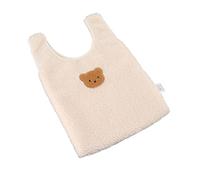 Sac de Rangement Femme Polaire, Largeur Modérée, Sac à Main Femme Polaire, Motif Ours Dessin animé, Doux pour la Peau, Grande capacité de (Beige)