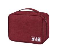 Sac de Rangement for câbles Voyage, Organiseur électronique numérique Portable et étanche pour Le Stockage des câbles de données(Red)