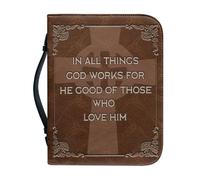 Sac de rangement for livres for l'église, la Bible, Portable Léger Organisation for les étudiants Multifonction Personnalisez votre étui à livres avec fermeture à glissière intégrale(Pattern E,23.4CM)