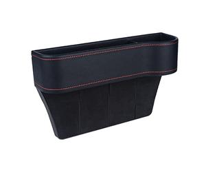 Sac de rangement,Funien Organiseur de remplissage de siège de voiture Boîte de rangement entre le siège avant Console en cuir PU de qualité supérieure avec porte-gobelet Poche de voiture pour les ess