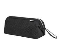 Sac de rangement hydrofuge pour coiffage, noir | Renforcé, confortable avec double compartiments lisses avec fermeture éclair pour ranger les articles de toilette