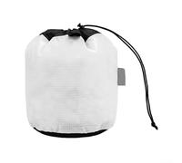 Sac de rangement imperméable en nylon 15D avec cordon de serrage et revêtement PU 5000 mm pour voyage, camping, sac de rangement léger (noir)