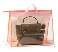 Sac de rangement imperméable en tissu non tissé avec panneau en PVC transparent pour l'organisation du sac à main et la capacité de suspension dans les petits espaces (O)