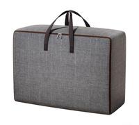 Sac de rangement imperméable en tissu Oxford pour vêtements et couettes, design spacieux pour ranger la literie, les serviettes, les couvertures et autres articles (gris clair, M)