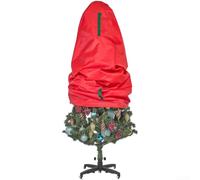Sac de rangement imperméable pour sapin de Noël, housse en tissu Oxford 210D avec poignées renforcées, cordon de fermeture, protection pliable et anti-poussière pour arbres artificiels de 0,9 m/1,5 m