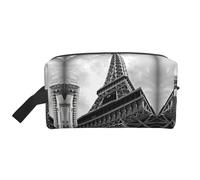 Sac de rangement imprimé avec citations de jeu - Pochette de rangement élégante et portable pour maquillage de voyage, trousse de toilette multi-usage, tour eiffel, Taille unique