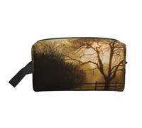 Sac de rangement imprimé avec citations de jeu - Pochette de rangement élégante et portable pour maquillage de voyage, trousse de toilette multi-usage, Campagne, Taille unique