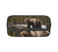 Sac de rangement imprimé canards sauvages chasseurs pour bureau d'affaires, trousse à crayons, trousse à crayons, trousse de maquillage, sacs cosmétiques, Ours blanc brun, One Size