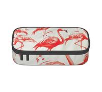 Sac de rangement imprimé canards sauvages chasseurs pour bureau d'affaires, trousse à crayons, trousse à crayons, trousse de maquillage, sacs cosmétiques, Flamants roses sur blanc, One Size