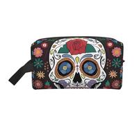 Sac de rangement imprimé cochon d'Inde avec lunettes - Trousse de toilette de voyage durable, accessoire d'emballage en toile portable pour le quotidien, la salle de sport et les voyages, Day of the