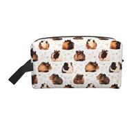 Sac de rangement imprimé cochons d'Inde - Trousse de toilette de voyage durable, pochette de rangement portable pour maquillage et cosmétiques avec fermeture éclair, Cochons d'Inde., Taille unique