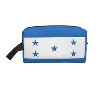 Sac de rangement imprimé drapeau de l'île Maurice - Trousse de toilette et cosmétique de voyage avec fermeture éclair - Toile réutilisable pour maquillage, Drapeau du Honduras, Taille unique