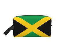 Sac de rangement imprimé drapeau de l'île Maurice - Trousse de toilette et cosmétique de voyage avec fermeture éclair - Toile réutilisable pour maquillage, Drapeau de la Jamaïque, Taille unique
