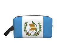 Sac de rangement imprimé drapeau de l'île Maurice - Trousse de toilette et cosmétique de voyage avec fermeture éclair - Toile réutilisable pour maquillage, Drapeau du Guatemala, Taille unique