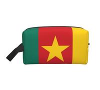 Sac de rangement imprimé drapeau de l'Islande - Trousse de toilette de voyage durable, accessoire d'emballage en toile portable pour le quotidien, la salle de sport et les voyages, Drapeau du Cameroun