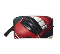 Sac de rangement imprimé fusée de dessin animé - Trousse de maquillage de voyage, trousse Dopp, organisateur de produits de toilette, sac à main portable à fermeture éclair, Baseball et gant, Taille