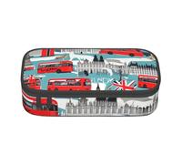 Sac de rangement imprimé hockey sur glace pour bureau d'affaires, trousse à crayons, trousse à crayons, trousse de maquillage, sacs cosmétiques, I Like London, One Size