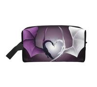Sac de rangement imprimé léopard rouge - Trousse de toilette, trousse de rasage Dopp, sacs cosmétiques de voyage, organisateur d'emballage, pochette portable, Dragons violets et écrits, Taille unique