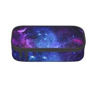 Sac de rangement imprimé licorne rouge pour bureau, trousse à crayons, trousse à crayons, trousse de maquillage, Univers Galaxie Star Space, One Size