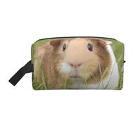 Sac de rangement imprimé main pour enfants - Trousse de toilette de voyage durable, accessoire d'emballage en toile portable pour le quotidien, la salle de sport et les voyages, Joli cochon d'Inde