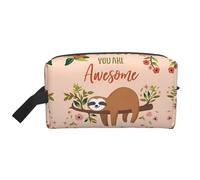 Sac de rangement imprimé papillons blancs dorés et noirs - Trousse de toilette de voyage durable, accessoire d'emballage en toile portable pour le quotidien, la salle de sport et les voyages, You Are